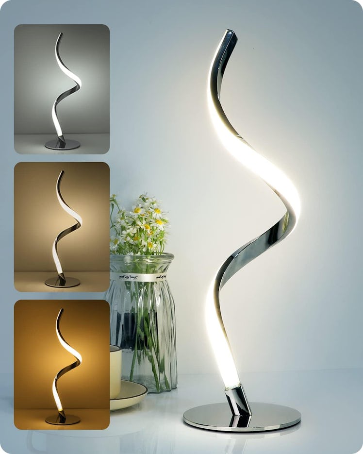 Yarra-Decor Modern Spiral Bedside Lamp