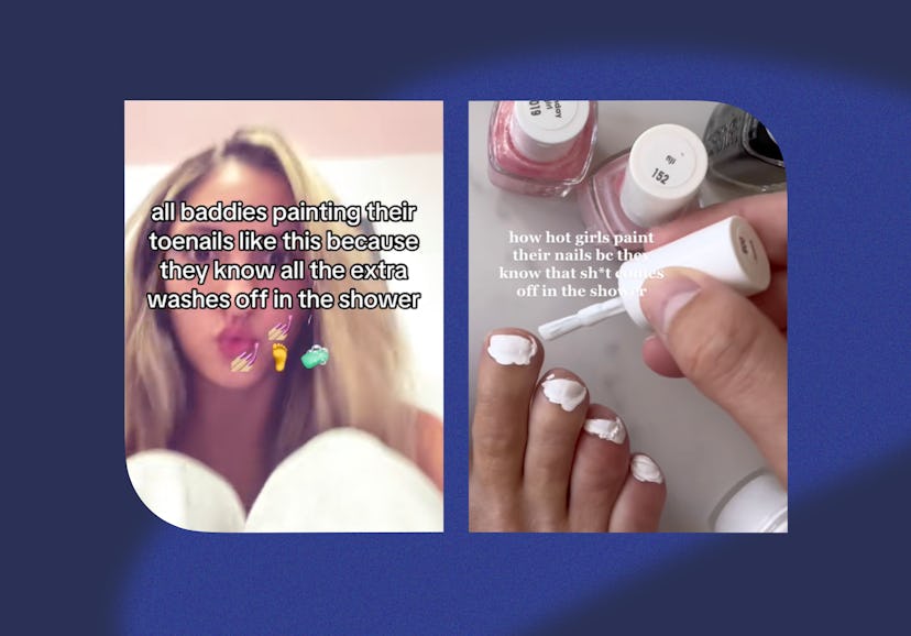 The "shower toe polish" rule results in a perfect pedicure every time.