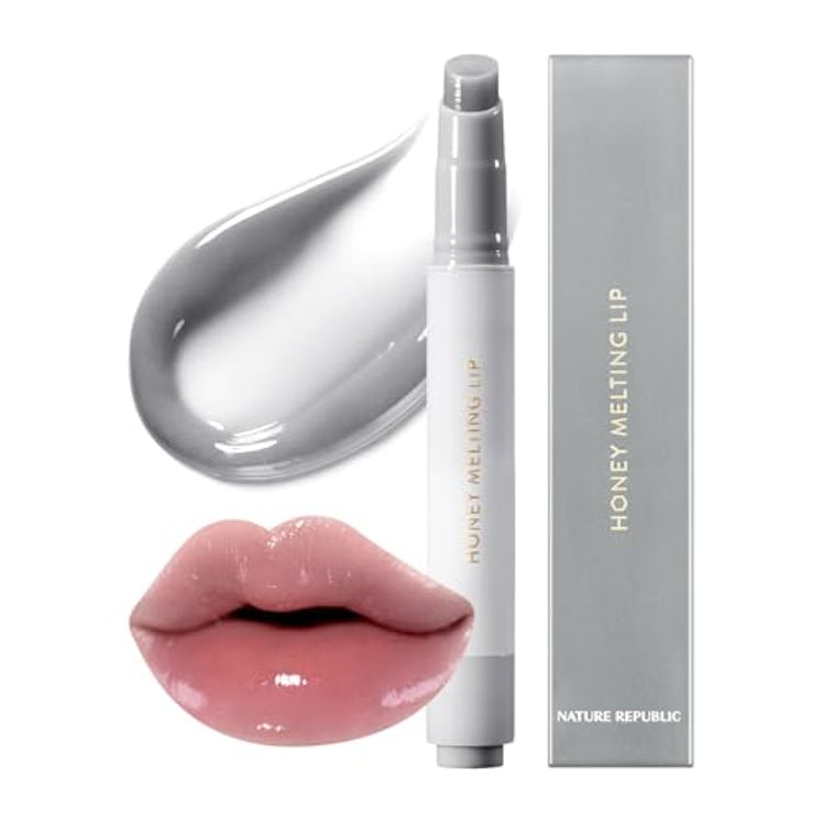 Nature Republic HONEY MELTING LIP PLUMPING (12 GRAY) SOFT LIP STICK Moody Plump Hydrating Gloss, Moi...