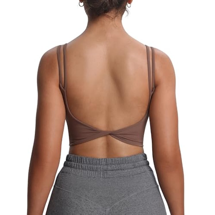 Aoxjox Twist Back Sports Bra