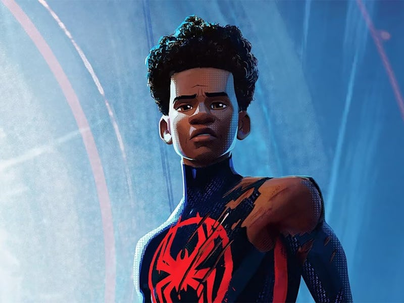 Spider-Man/Miles Morales (voiced by Shameik Moore) in Spider-Man: Across the Spider-Verse