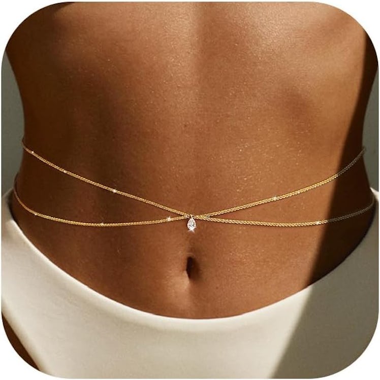 MOODEAR 14K Gold Plated Waist Chain (2 Pieces)