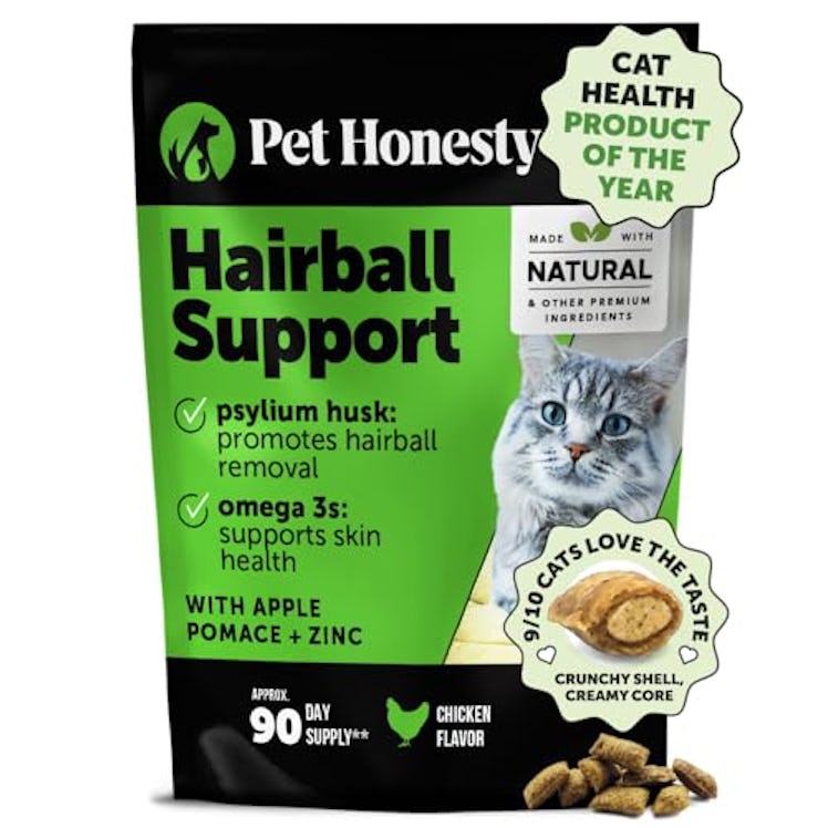 Cat Hairball Support Crunchy & Creamy Chews, Hairball Remedy Treats, Cat Furball Treatment, Supports...