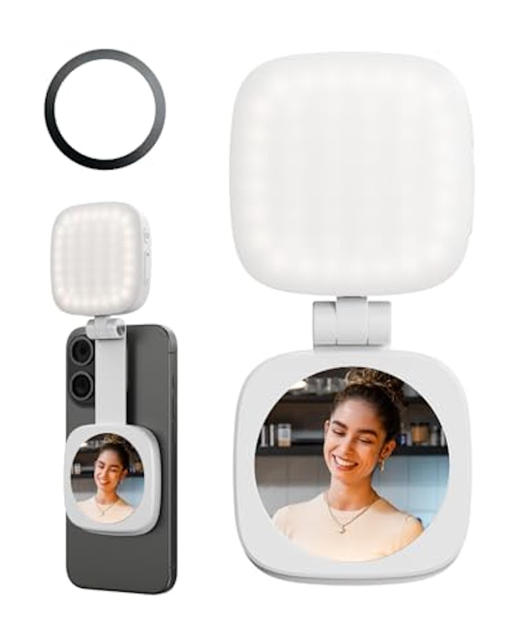 SmallRig Magnetic Selfie Light for iPhone, Phone Light with a Mirror, Instant Attachment for MagSafe...