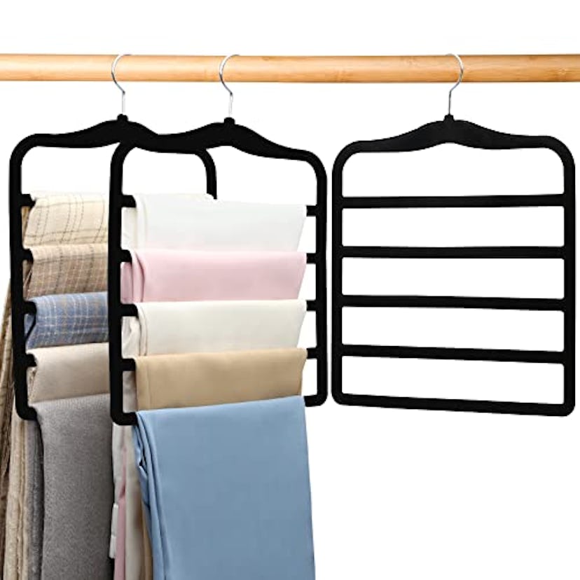 JUUBAOOPN Space-Saving Pants Hangers (3-Pack)