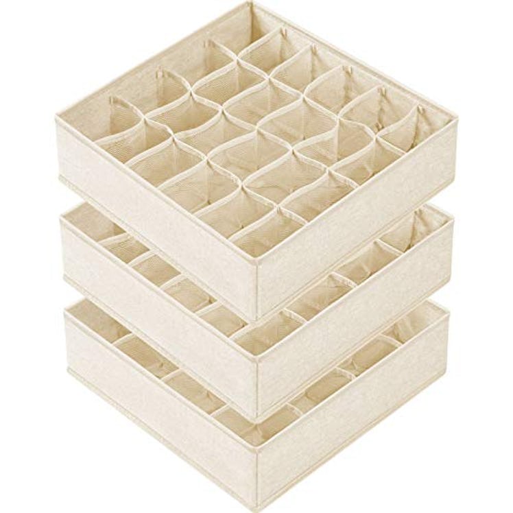 Criusia Underwear Drawer Organizer Dividers (3-Pack)