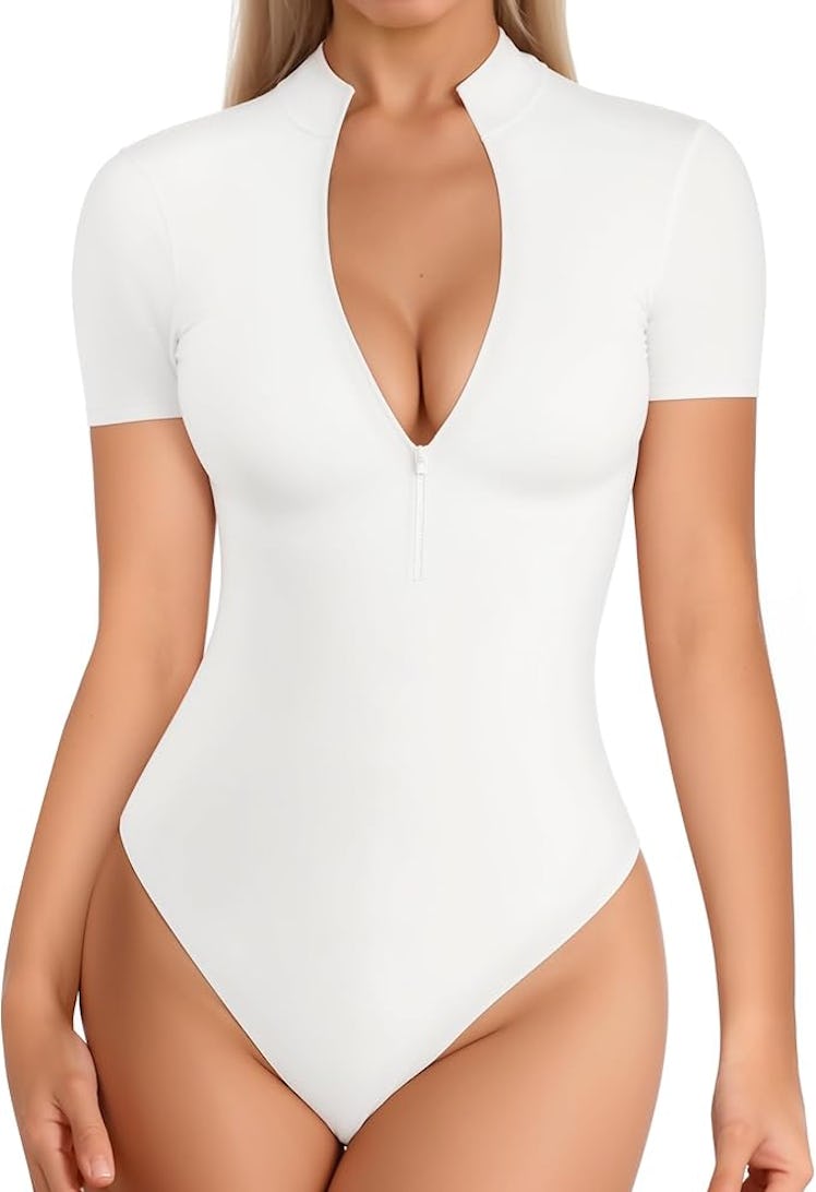 MANGOPOP Zip Up Bodysuit