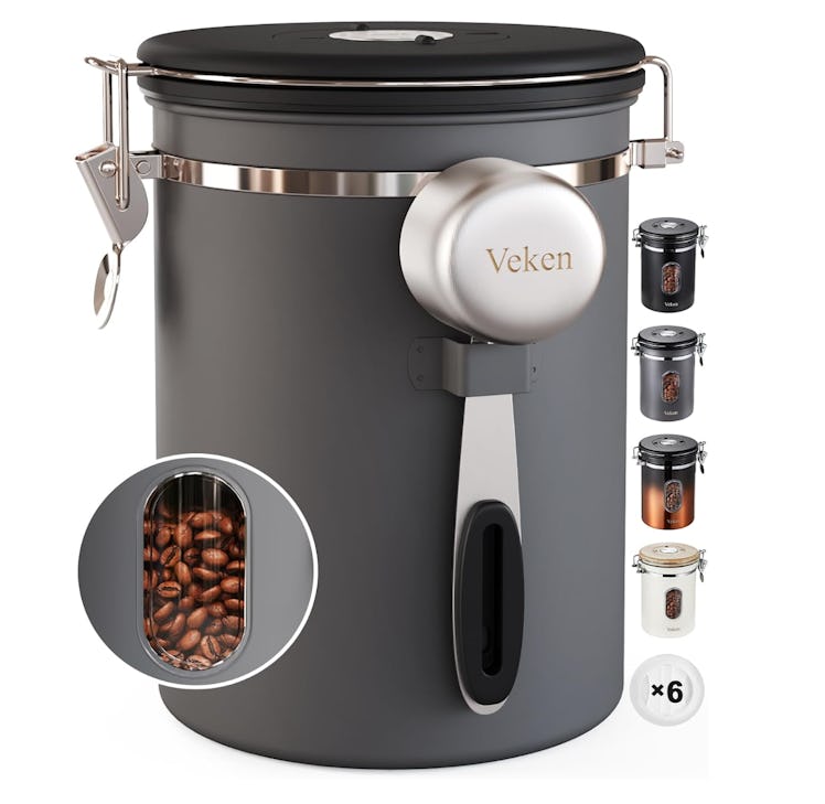 Veken Stainless Steel Airtight Coffee Canister
