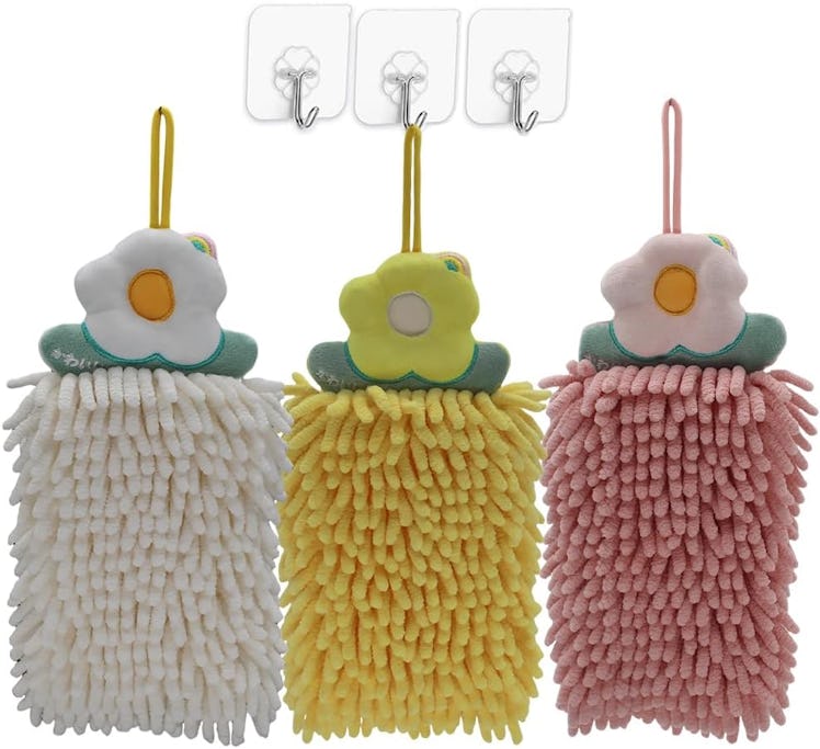 Zapikic Chenille Hand Towels (3-Pack)