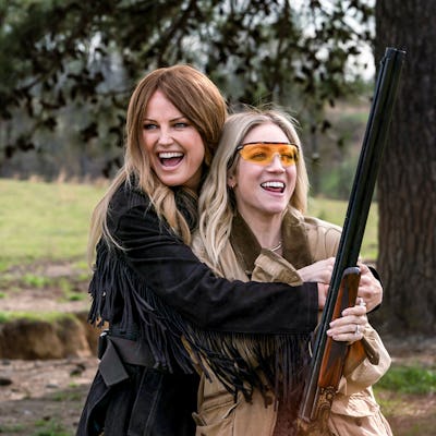 Malin Akerman and Brittany Snow in 'The Hunting Wives' on Netflix