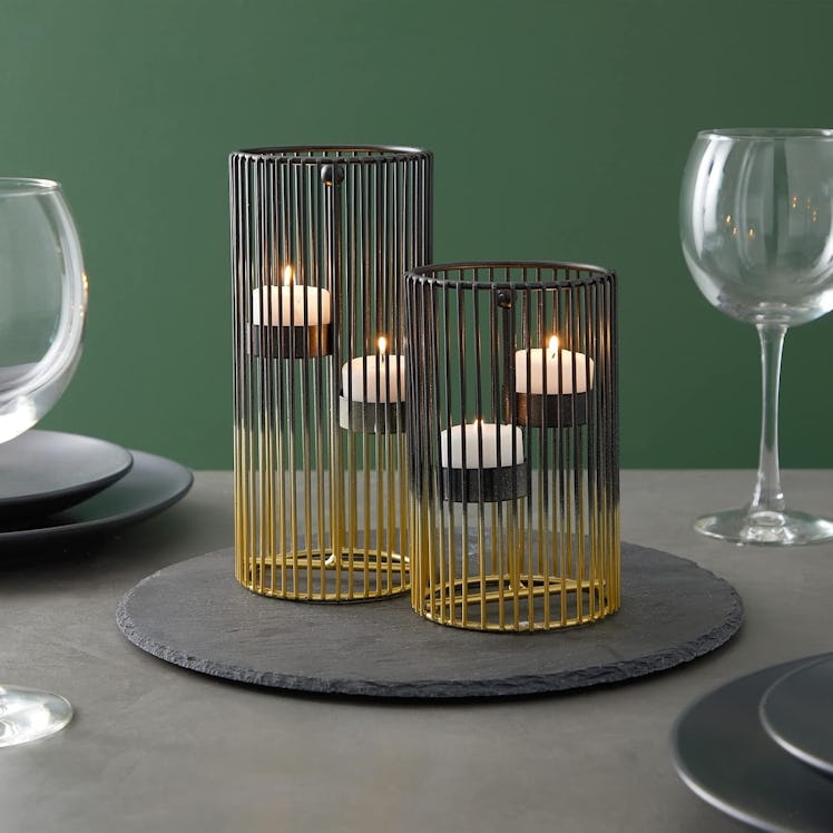 Juvale Geometric Candle Holders (2-Pack)