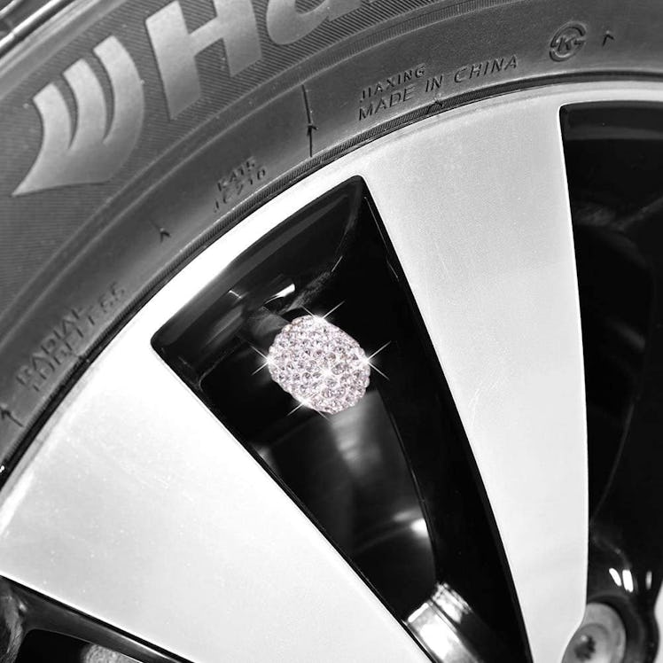 DBlosp Sparkly Tire Valve Caps (4-Pack)