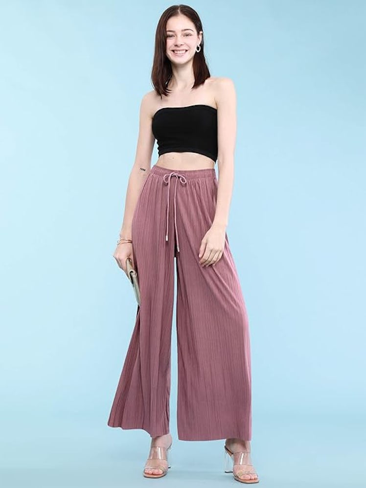 Lock and Love Pleated Palazzo Pants