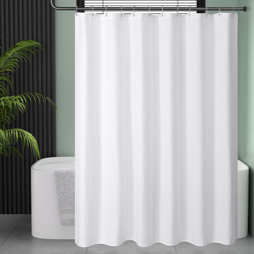 AmazerBath Waffle Shower Curtain