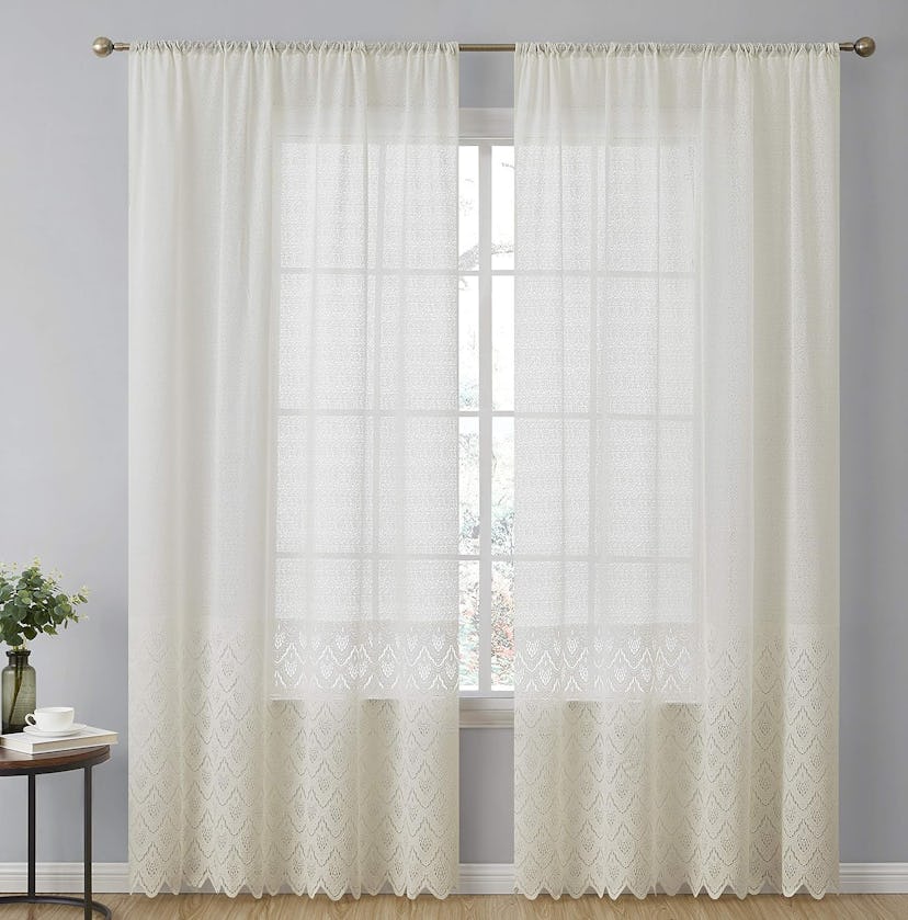 HLC.ME Semi Sheer Drapery Panels (2-Pack)