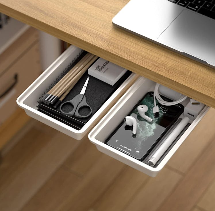 SVNNELP Under Table Desk Drawer Organizer (2-Pack)