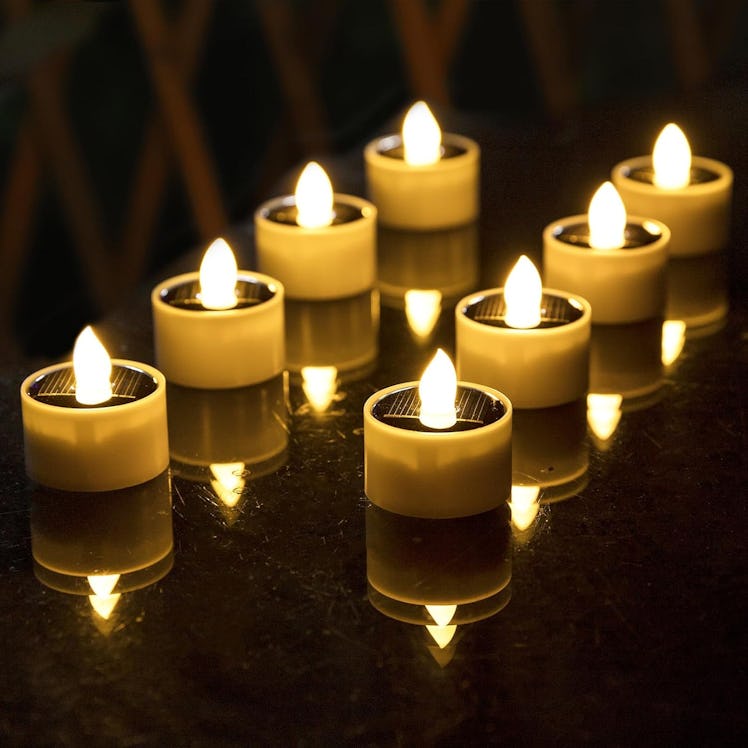 TWINKVILLA Waterproof Solar Tea Lights (8-Pack)