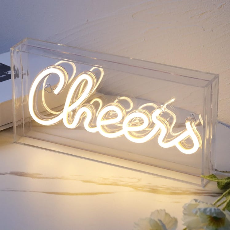 Heliway USB LED Desk Lightbox Cheers Sign