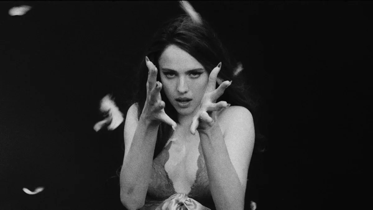 Margaret Qualley, as Lace Manhattan, Drops Music Video Directed by Talia Ryder Margaret Qualley, as Lace Manhattan, Drops Music Video Directed by Talia Ryder