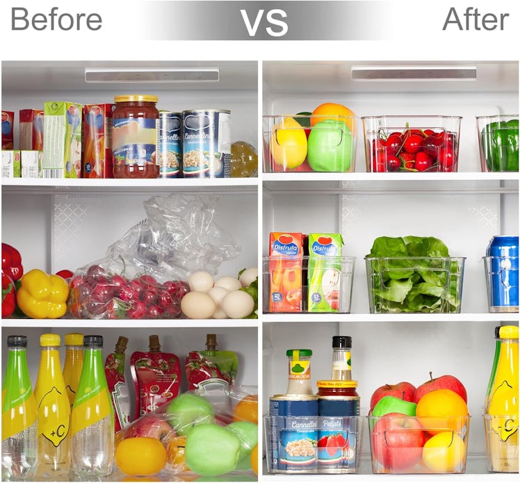 HOOJO Refrigerator Organizers (Set of 6) 