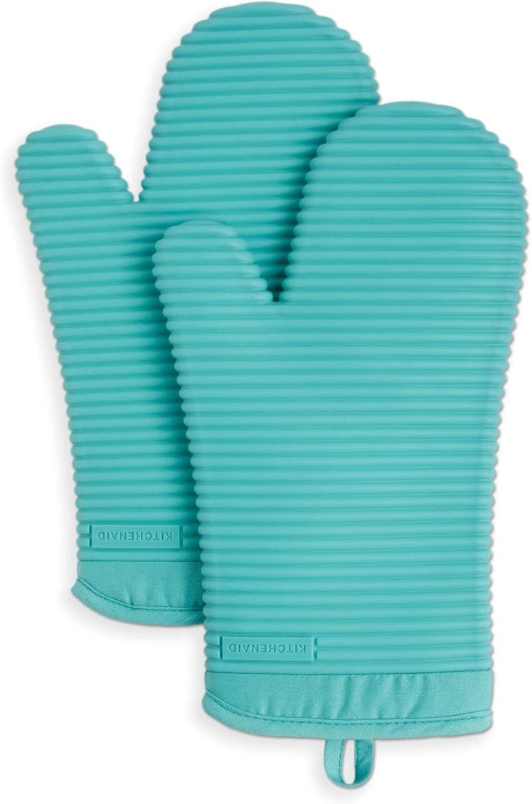 KITCHENAID Ribbed Soft Silicone Oven Mitts (2-Pack)