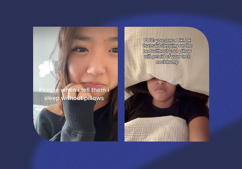 Should you sleep without a pillow? It could fix your tech neck.