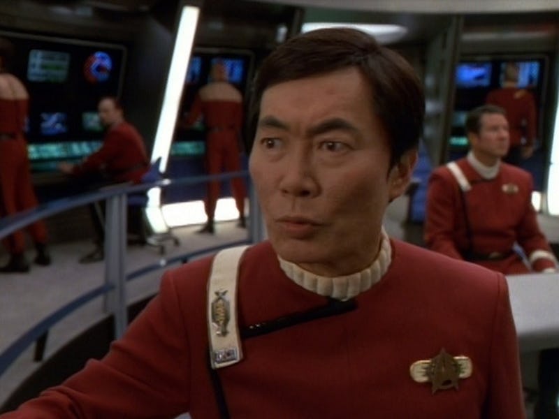 George Takei as Captain Sulu in 1996's "Flasback," in 'Star Trek: Voyager.'