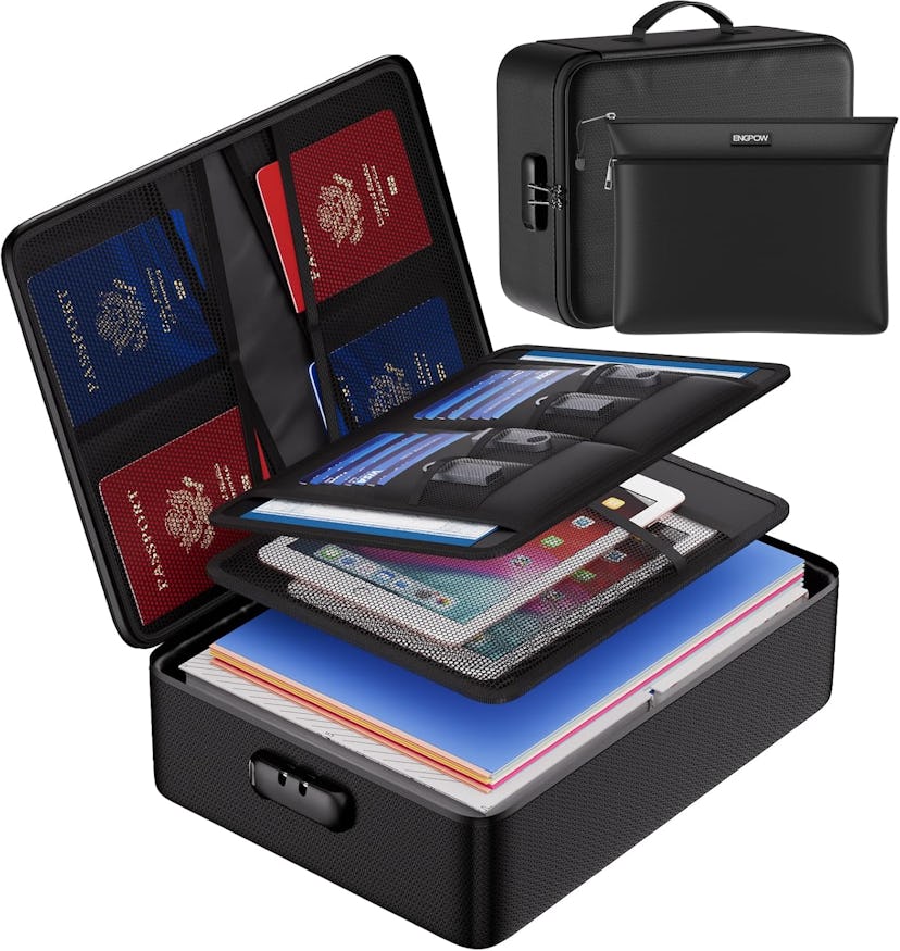 ENGPOW Fireproof Document Bag with Lock