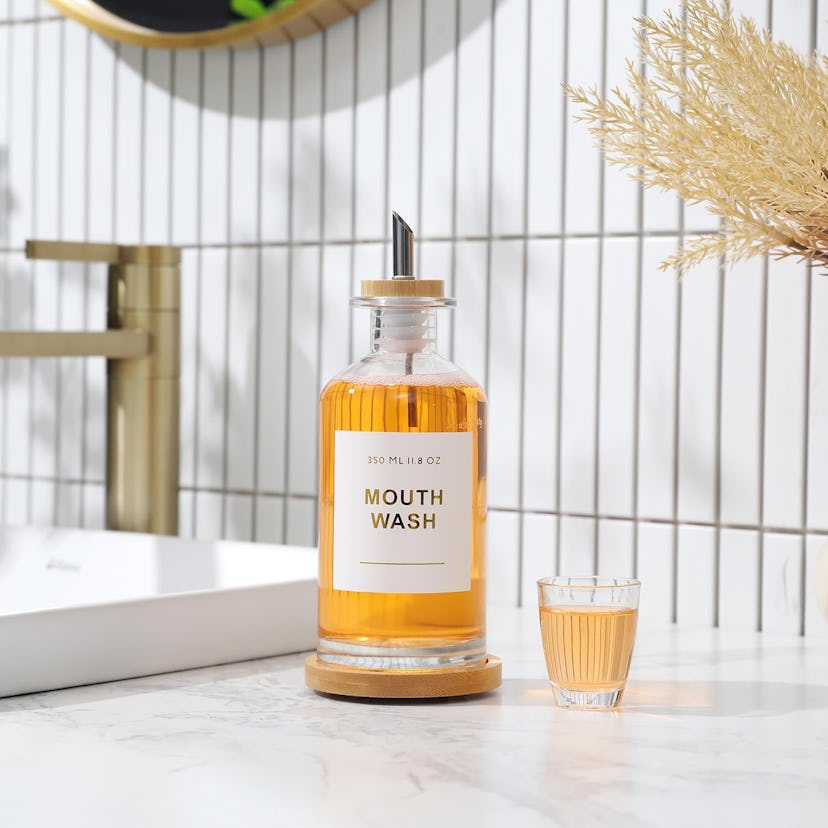 BONLONG Glass Mouthwash Dispenser