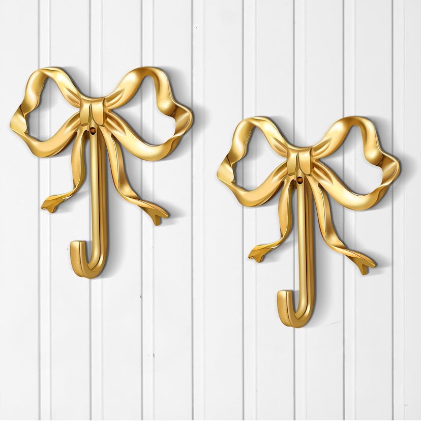 Lineshading Gold Bow Hooks (2-Pack)