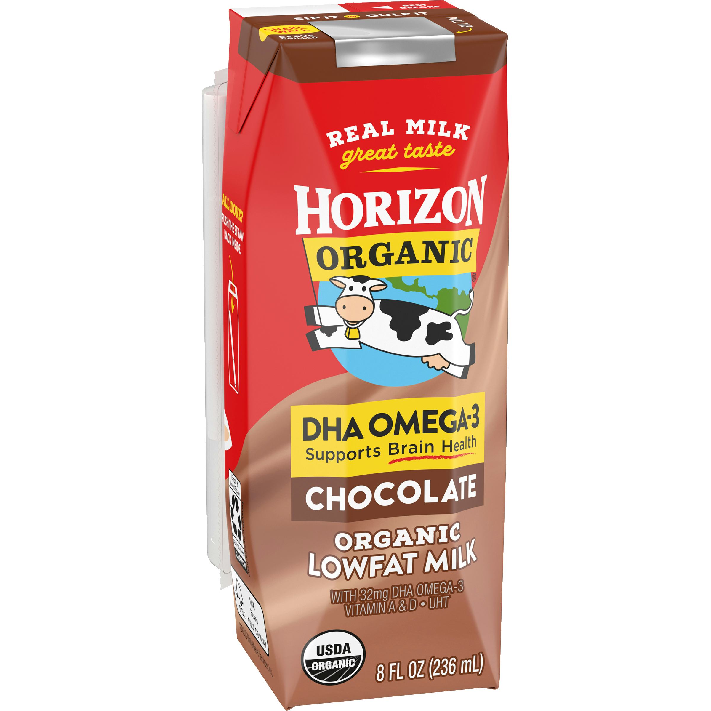 Lowfat Chocolate Milk Boxes with DHA Omega-3