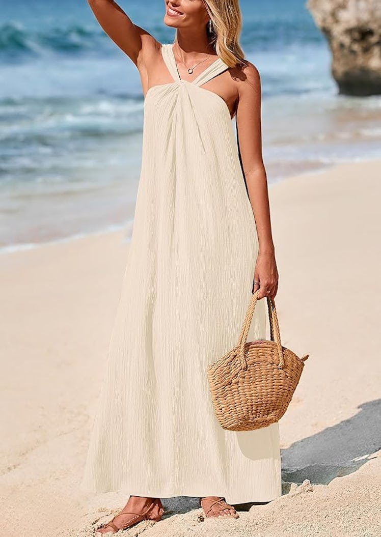 PRETTYGARDEN Halter Maxi Dress