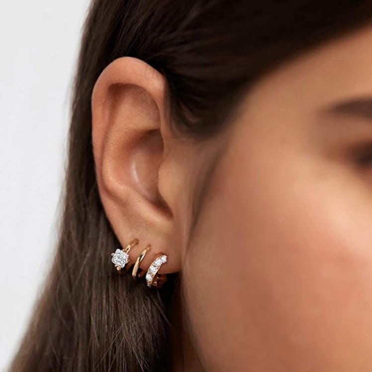 Obidos Triple Huggie Illusion Earrings