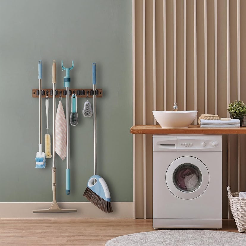OUTNILI Wall-Mounted Mop and Broom Holder