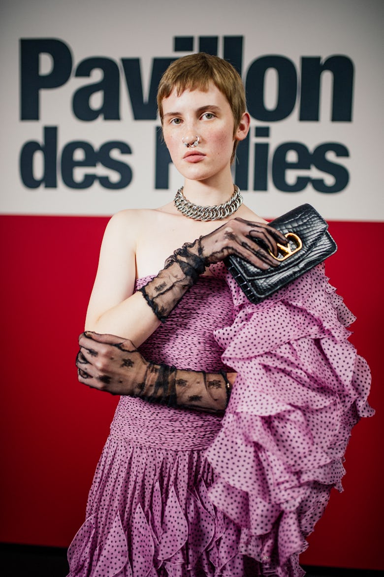Backstage at Valentino RTW Spring 2025 as part of Paris Ready to Wear Fashion Week on September 29, ...