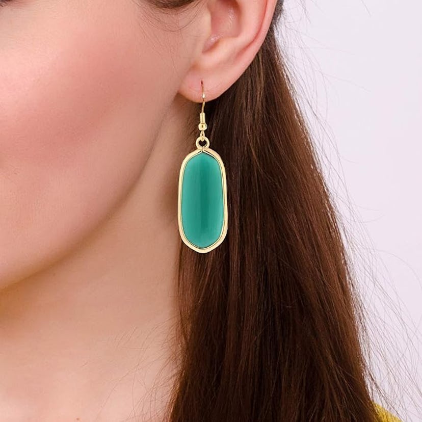 BaubleStar Natural Crystal Dangle Earrings