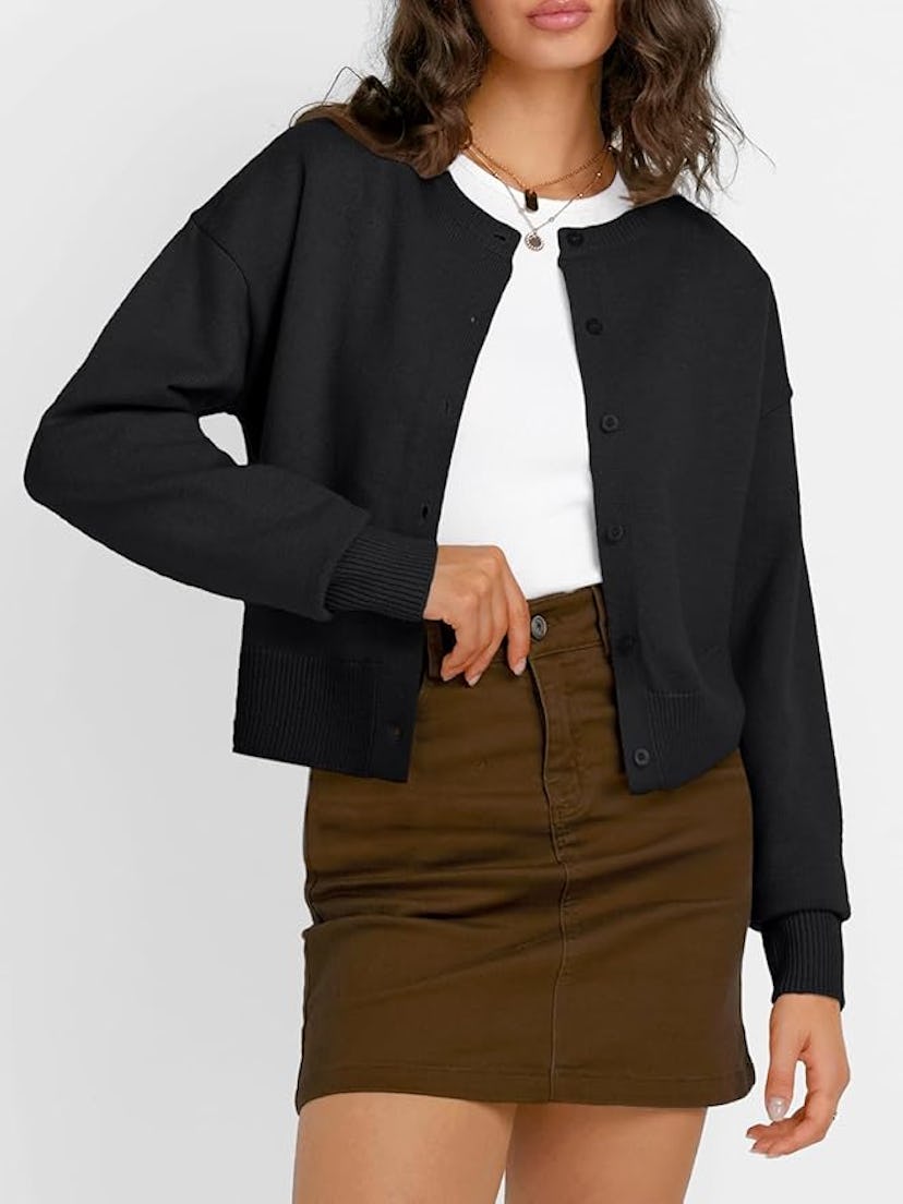 Trendy Queen Cropped Cardigan