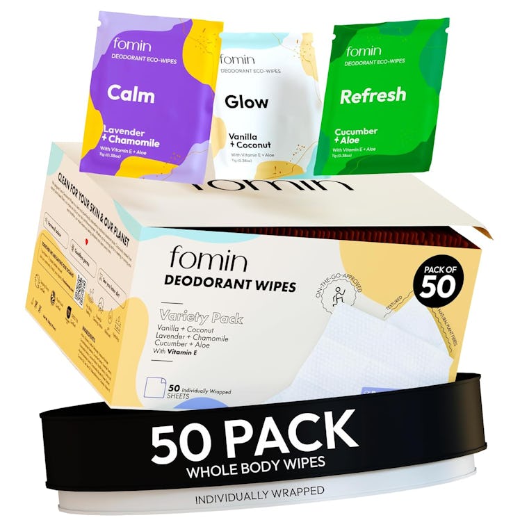 FOMIN Travel Deodorant Wipes (50 Count)