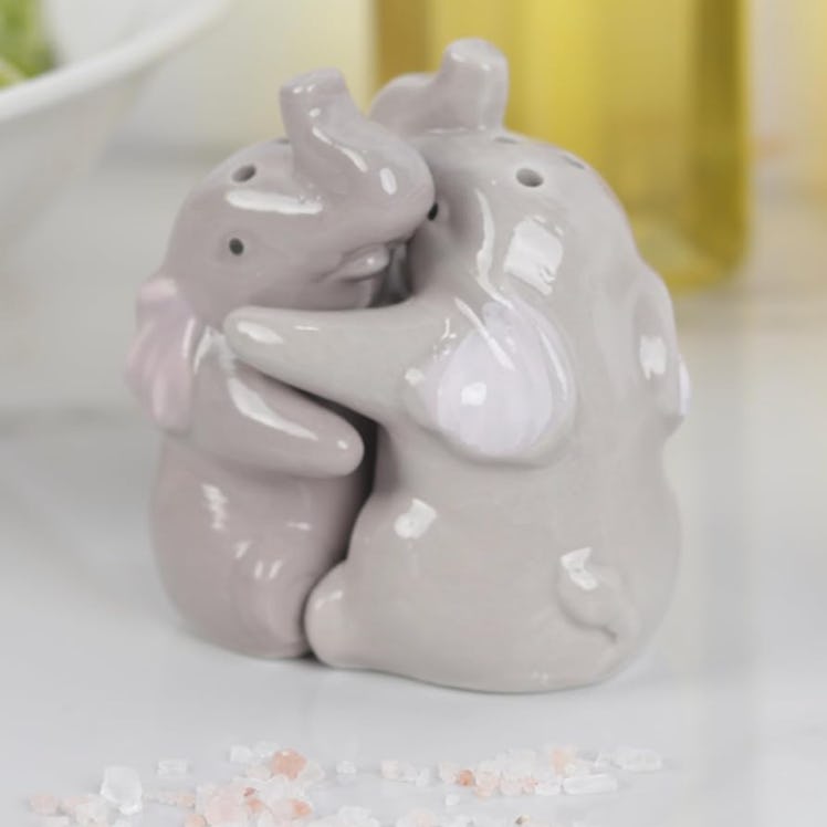 Servette Home Hugging Elephants Salt & Pepper Shakers