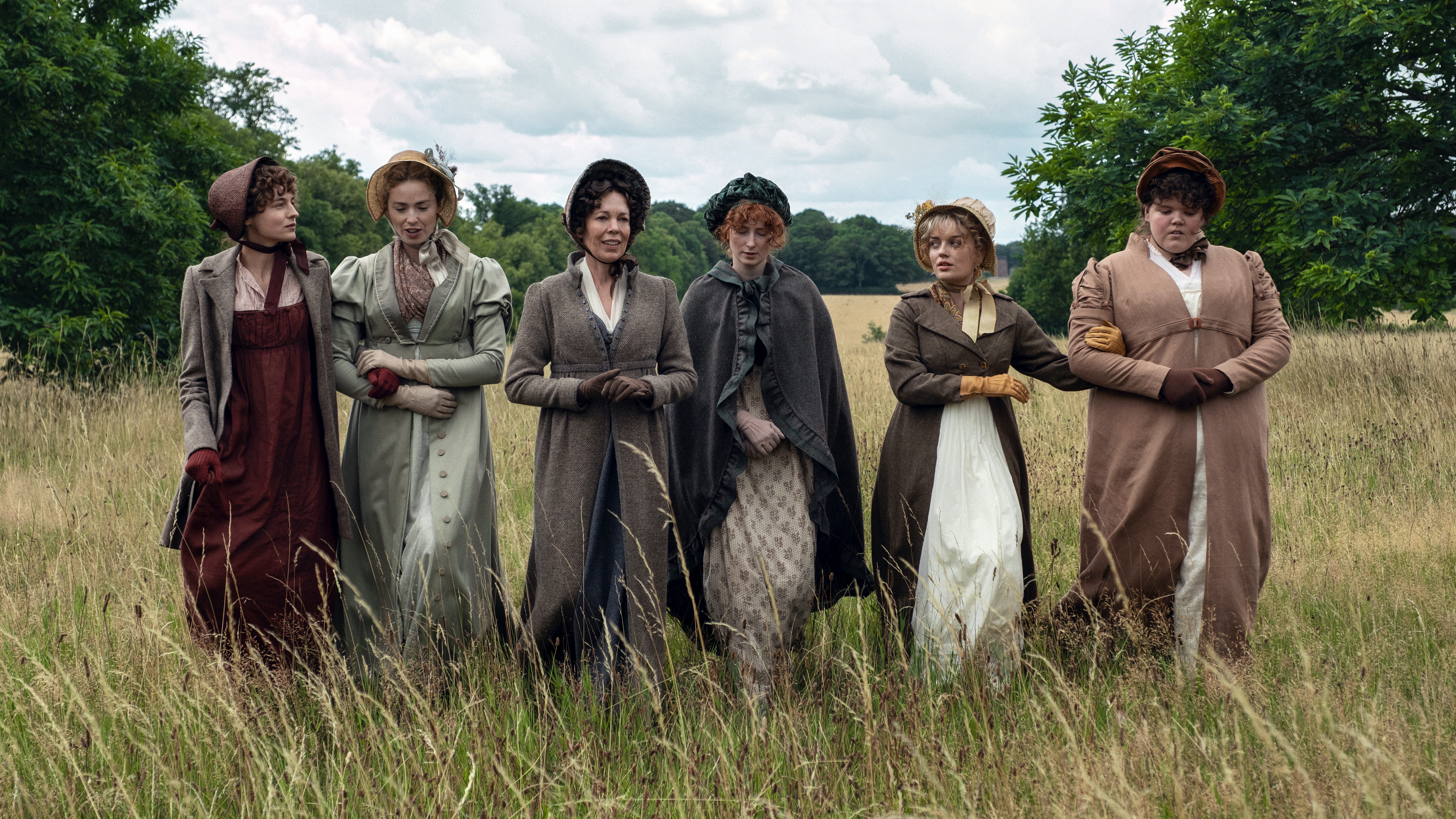 Emma Corrin, Olivia Colman and the cast of the 'Pride and Prejudice' mini series on Netflix