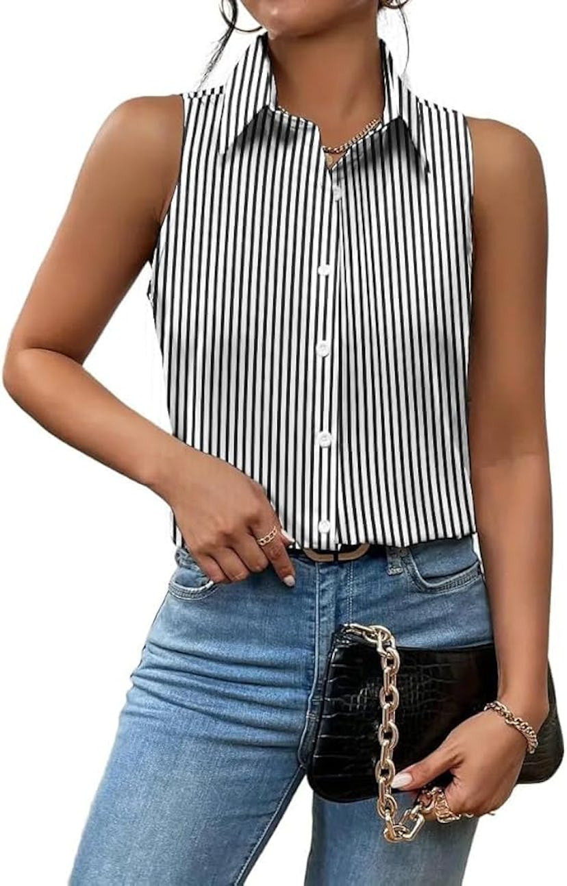 Zeagoo Button-Down Blouse