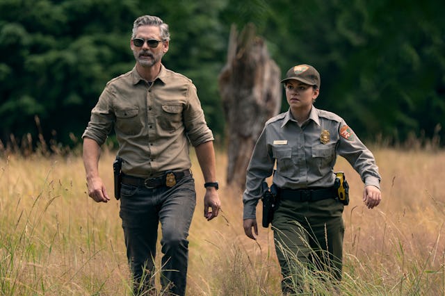 Untamed. (L to R) Eric Bana as Kyle Turner, Lily Santiago as Naya Vasquez in episode 102 of Untamed.