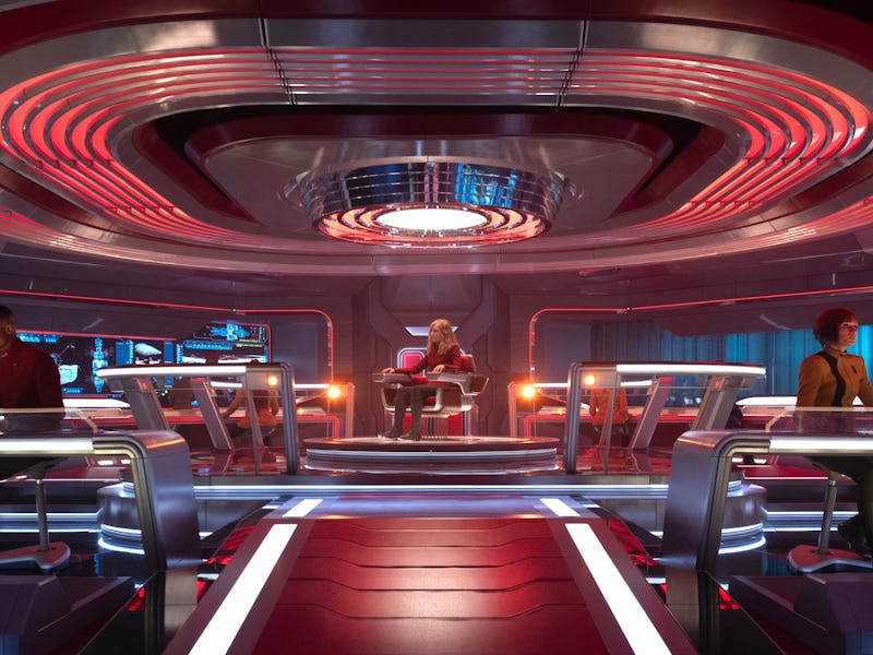 Holly Hunter in season 1, episode 1 of Star Trek: Starfleet Academy streaming on Paramount+.