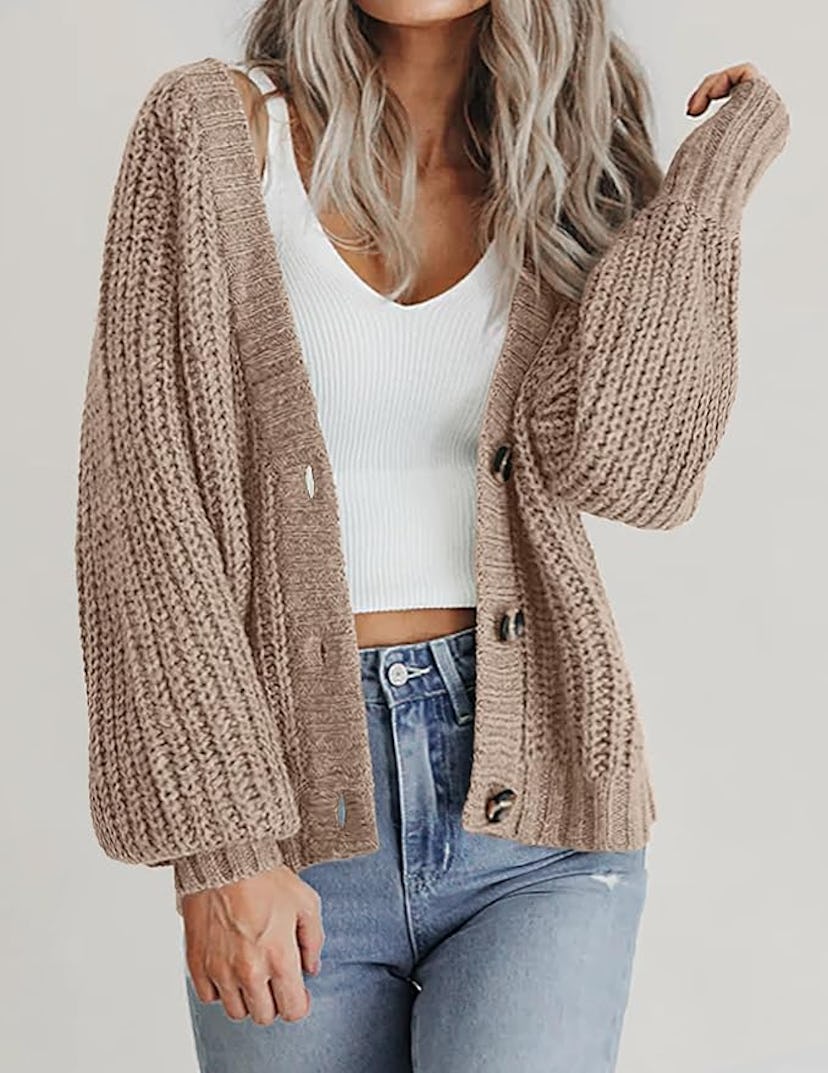 Zeagoo Chunky-Knit Cardigan