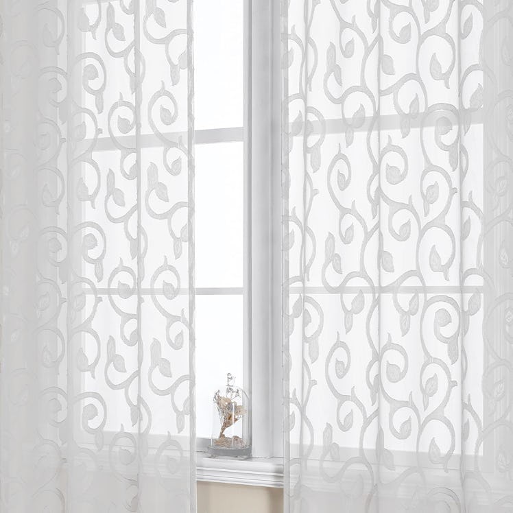 OWENIE Furman Sheer White Curtains
