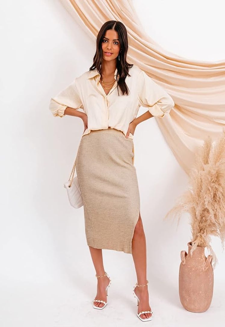 Herbatomia Midi Pencil Skirt 