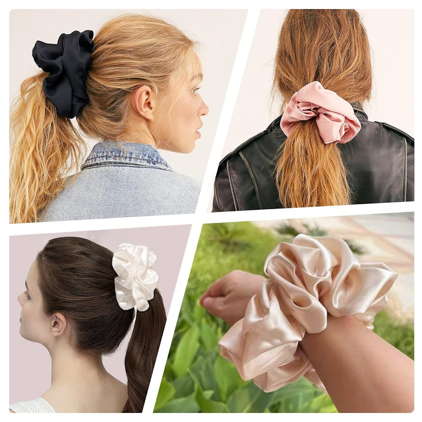 Ivyu Silk Satin Hair Scrunchies (4-Pack)