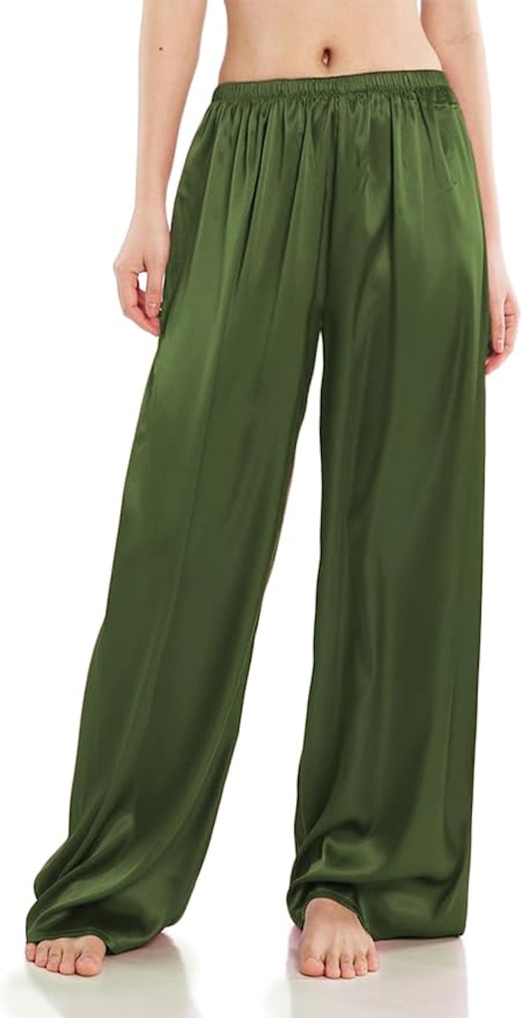 Wantschun Satin Wide Leg Pants 