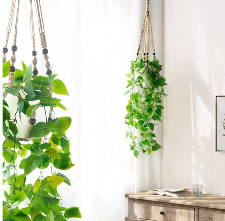 Mkono Fake Hanging Plant