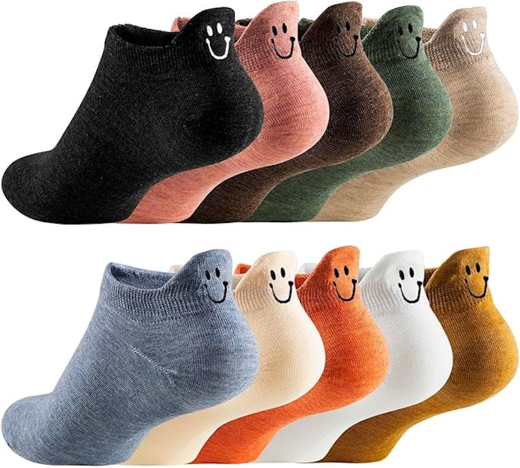 IBEILLI Women's Low Cut Socks (10-Pack)